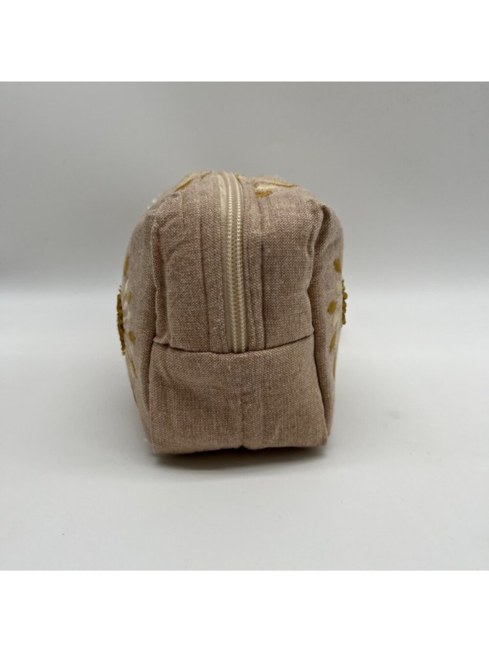 MMS Brands Brown Floral Fabric Pouch - Picture 3 of 10